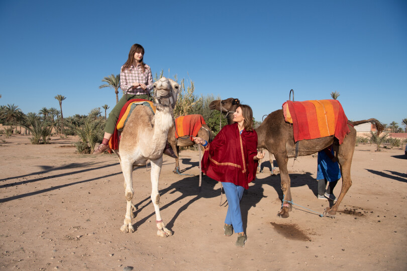 Balade mère-fille pour Antonella et Eulalia, à Marrakech, en février 2022.